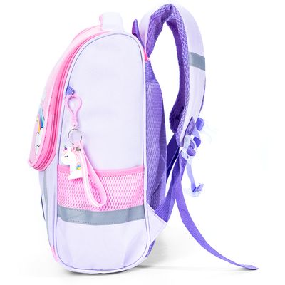 Eazy Kids School Bag Unicorn wt Trolley - Purple